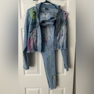 Splatter paint Jean set